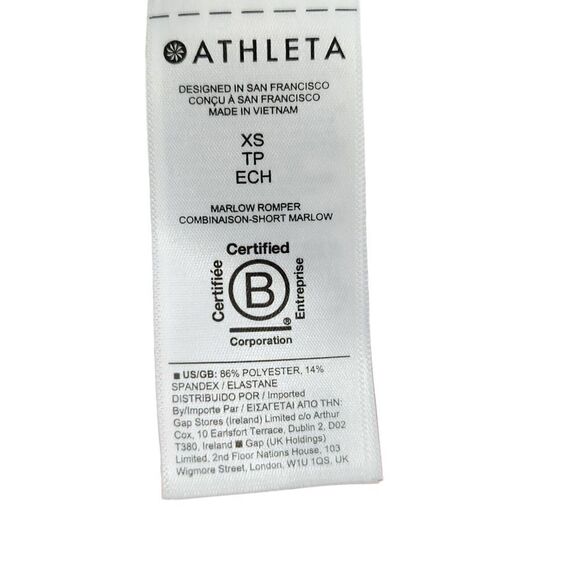 Athleta Marlow Romper Womens XS Multicolor Floral Stretch Spring Outdoor Bloom - Picture 7 of 12